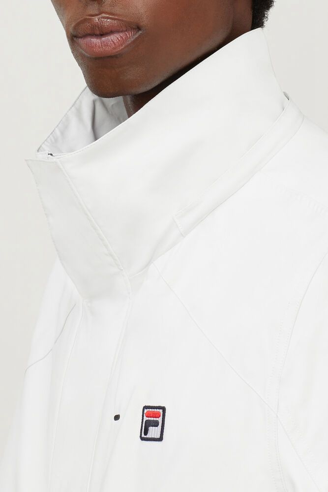 Fila Jacket Mens White - Milano Long Woven - Philippines 1293807-IU